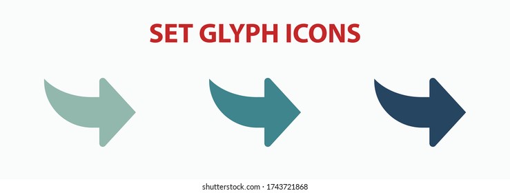 Diseño plano de ilustración vectorial de icono de flecha.