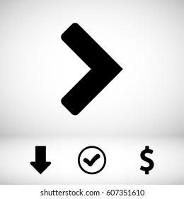 Arrow icon stock vector illustration
