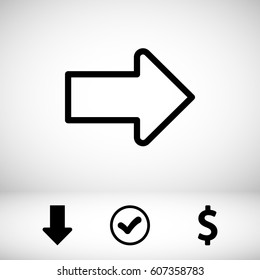 Arrow icon stock vector illustration