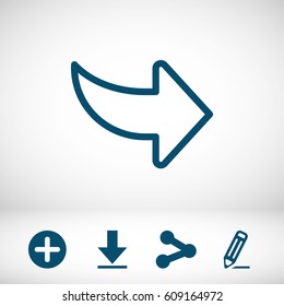 Arrow icon stock vector illustration