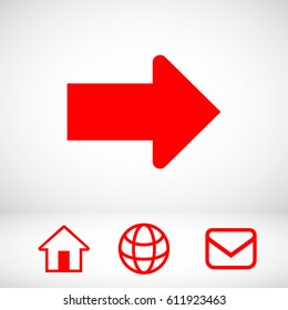 Arrow icon stock vector illustration