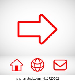 Arrow icon stock vector illustration