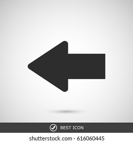  arrow icon, stock vector illustration flat design style
