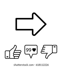 Arrow icon stock vector illustration