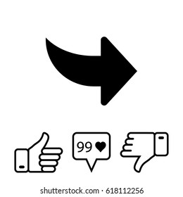Arrow icon stock vector illustration