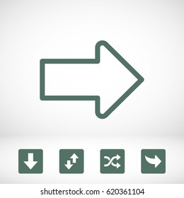 Arrow icon stock vector illustration
