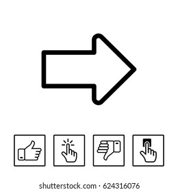 Arrow icon stock vector illustration