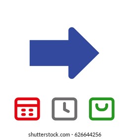 Arrow icon stock vector illustration