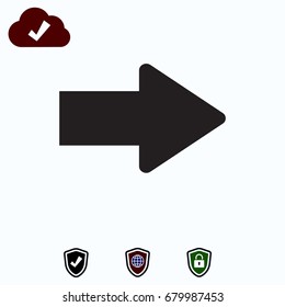  arrow icon, stock vector illustration flat design style