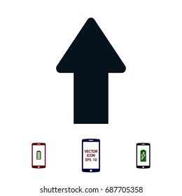  arrow icon, stock vector illustration flat design style