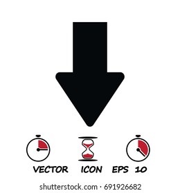  arrow icon, stock vector illustration flat design style