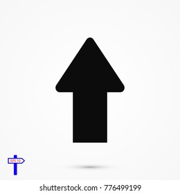  arrow icon, stock vector illustration flat design style