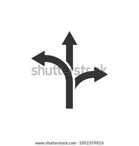 Arrow icon symbol. Abstract icon with arrows direction on white background for concept design.