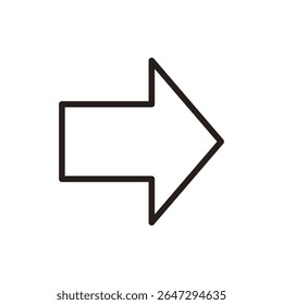 Símbolo de ícone de seta para aplicativos e sites. Sinal de seta e símbolo para design da Web.