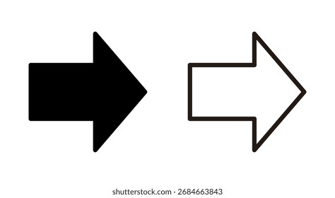 Arrow icon symbol for apps and websites. Arrow sign and symbol for web design.