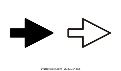Icono de flecha para App y Sitios web. Signo de flecha y símbolo de Diseño web.