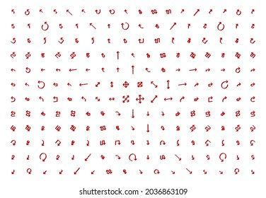 Arrow icon symbol different direction set. Arrows vector collection. 3d style graphic design.