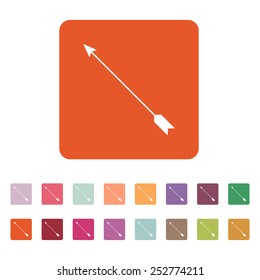The arrow icon. Arrow symbol. Flat Vector illustration. Button Set
