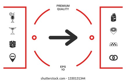 Arrow icon symbol. Graphic elements for your design