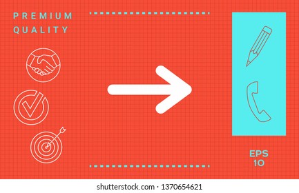 Arrow icon symbol. Graphic elements for your design