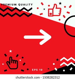 Arrow icon symbol. Graphic elements for your design