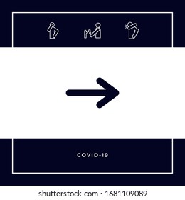 Símbolo de icono de flecha. Elementos gráficos para el diseño