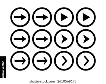 arrow icon or arrow symbol isolated on transparent background	
