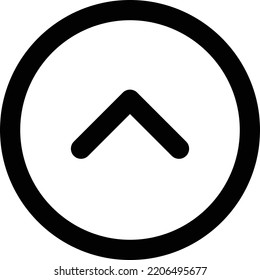 Up arrow icon, symbol or logo
