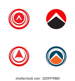 Arrow icon symbol logo design vector template