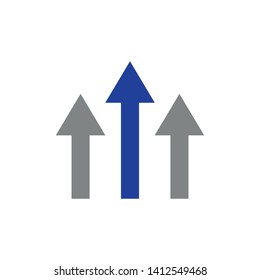 arrow up icon symbol logo template
