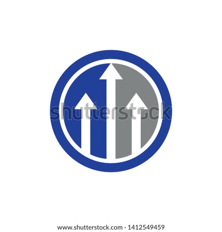 arrow up icon symbol logo template