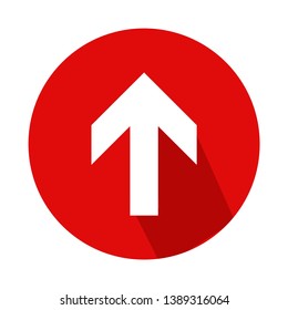 arrow icon symbol modern concept with red color design vector