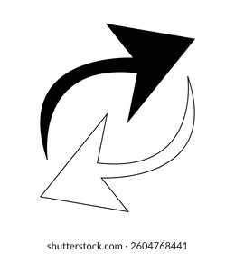  arrow  icon symbol on white background