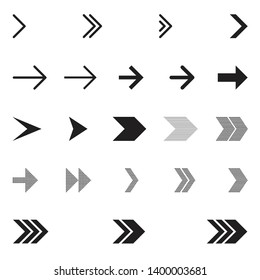 Arrow icon symbol set black