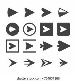 Arrow icon symbol set vector