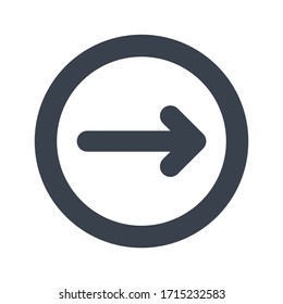 Arrow icon symbol vector circle. Web and app design