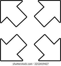 Pfeilsymbol, Vektorgrafik auf weißem Hintergrund