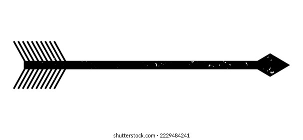 Icono de flecha. Símbolo de flecha. Ilustración vectorial con punto flotante. Silueta negra de una flecha sobre un fondo blanco.