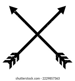 Arrow icon. Arrow symbol. Vector illustration with floating point. Black silhouette of an arrow on a white background.