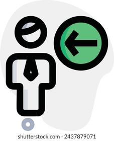 Icono de flecha símbolo de imagen vectorial con color para el diseño de elementos