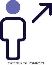 Icono de flecha símbolo de imagen vectorial con color para el diseño de elementos