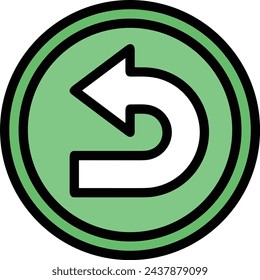 Arrow icon symbol vector image with color for element design
