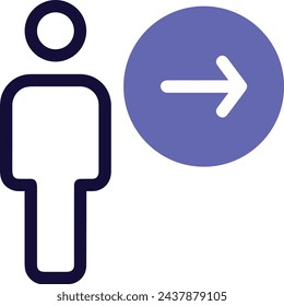 Arrow icon symbol vector image with color for element design