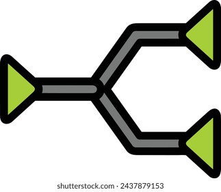 Arrow icon symbol vector image with color for element design