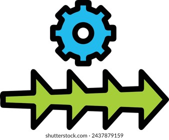 Icono de flecha símbolo de imagen vectorial con color para el diseño de elementos