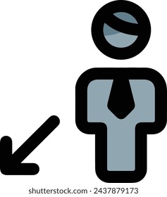 Icono de flecha símbolo de imagen vectorial con color para el diseño de elementos