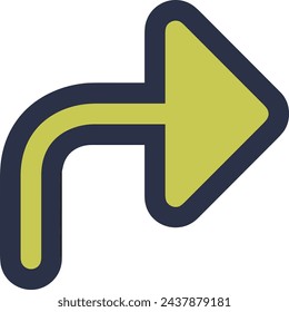 Icono de flecha símbolo de imagen vectorial con color para el diseño de elementos