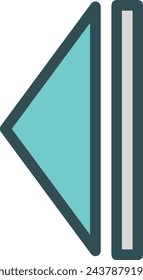 Pfeilsymbol-Vektorbild mit Farbe für Elementdesign