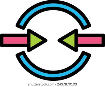 Arrow icon symbol vector image with color for element design