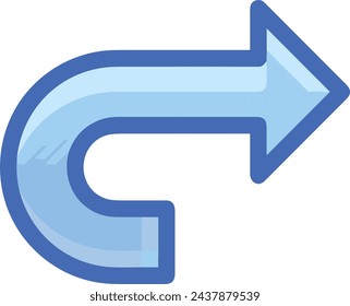 Arrow icon symbol vector image with color for element design
